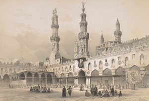 22. Az el Ahzar mecset udvara, Kairó, 1843.