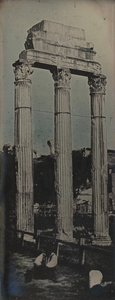 Északnyugati homlokzat, Castor és Pollux temploma, Róma, 1842. alkotó: Joseph Philibert Girault De Prangey