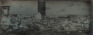Romok és előtér, Akropolisz, Athén, 1842. alkotó: Joseph Philibert Girault De Prangey