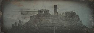 Az Akropolisz nyugati megközelítése, Athén, 1842.