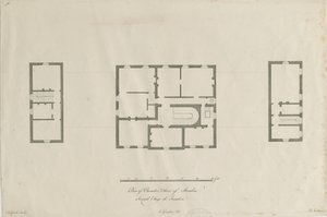 Sandon Hall - A kamrapadló terve: metszet, nd [1769-1771] (nyomtatott) alkotó: Joseph Pickford