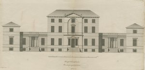 Sandon Hall: metszet, nd [1769-1771] (nyomtatás) alkotó: Joseph Pickford