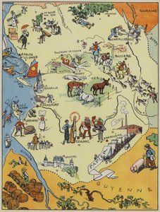 Aunis Et Saintonge-Angoumois-Poitou (színes litográfia) alkotó: Joseph Porphyre Pinchon