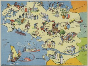 Bretagne (színes litográfia)