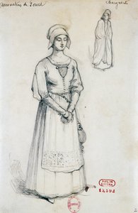 Jelmez Margit szerepéhez Hector Berlioz Faust elkárhozása című művében, vázlat Joseph Porphyre Pinchon (1871-1953) tollából. alkotó: Joseph Porphyre Pinchon