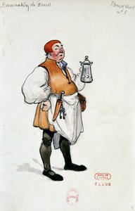 Hector Berlioz Faust elkárhozása című művének házigazdai jelmeze, Joseph Porphyre Pinchon (1871-1953) vázlata.