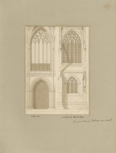 Lichfield katedrális belseje - Kórus: szépia rajz, [1819] (rajz) alkotó: Joseph Potter