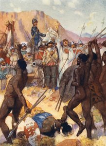 Barreto harcol a kafírok ellen (színes litográfia)