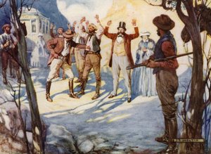Bushrangers Ausztráliában (színes litho)
