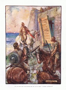 Látod azt a kis fehér vitorlát messze a tengeren? Ott van McDuff., 1910 alkotó: Joseph Ratcliffe Skelton