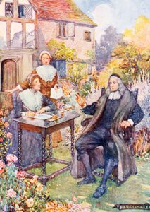 John Milton a kertjében alkotó: Joseph Ratcliffe Skelton