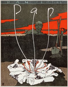 Művészet. Pan, szecessziós stílusú folyóirat. Poszter: Joseph Sattler, Németország, 1895 körül (plakát)