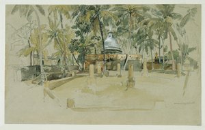 Buddhista templom Ceylonban (Srí Lanka)