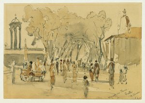 Út a Ceylon-i Point de Galle-i kapuhoz (Srí Lanka) alkotó: Joseph Selleny