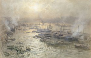Winter Sunset, Westminster, 1902 (wc papíron) alkotó: Joseph Severn