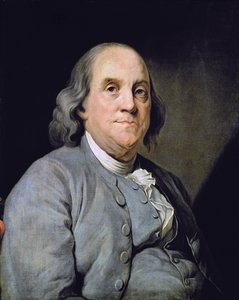 Benjamin Franklin portréja (színes litó) alkotó: Joseph Siffred (after) Duplessis