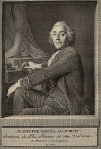 Christophe-Gabriel (Christophe Gabriel) Allegrain (1710-1795) francia szobrász portréja - metszet Joseph-Siffrein Duplessis festménye után alkotó: Joseph Siffred (after) Duplessis