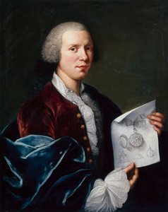Ferdinand Berthoud portréja, aki pergament tart (olaj, vászon) alkotó: Joseph Siffred Duplessis