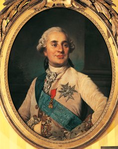XV. Lajos francia portréja, akit a Jószeretett néven ismernek (Versailles alkotó: Joseph Siffred Duplessis