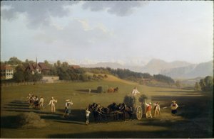 Szénabetakarítás Bern közelében alkotó: Joseph Simon Volmar