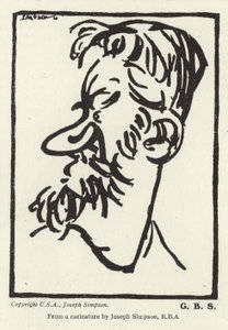 George Bernard Shaw karikatúrája alkotó: Joseph Simpson