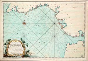 Portugália és Spanyolország partjainak térképe, a Szent Vincent-foktól Gibralterig alkotó: Joseph Smith Speer