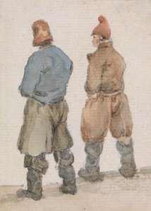 Két halász hátulról alkotó: Joseph Stannard