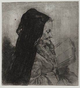 Old Woman Reading, nyomta Sigmund Abeles és Edmond Casarella