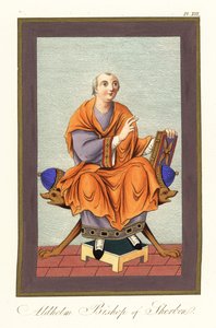 Aldhelm, Sherborn püspöke c639-709, 1851 (metszet)