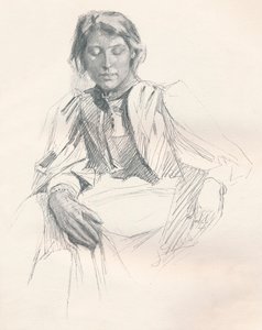 „Study in Lead Pencil”, 1897 alkotó: Joseph Syddall