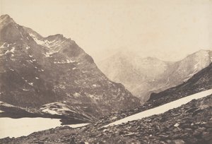 Kilátás a Maladetta részére és a hegyekre Vénasque kikötőjének tetejéről, 1853.