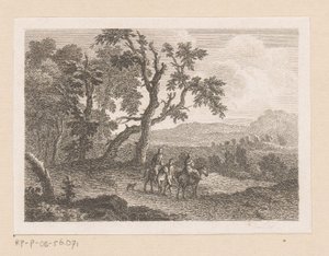 Táj két lovassal és egy gyalogos emberrel alkotó: Joseph Wagner (possibly)