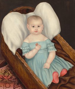 Baba fonott kosárban, c. 1840.
