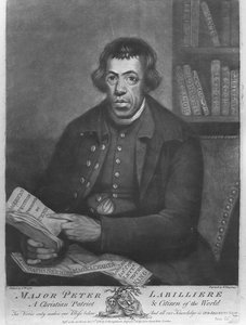 Peter Labilliere őrnagy, Henry Kingsbury metszet, 1780 (rézkarc és mezzotint)