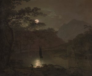 Egy tó a Holdfényben alkotó: Joseph Wright of Derby