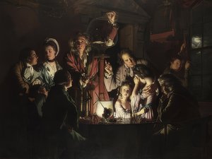 A kísérlet a madárral a levegőszivattyúban. 1768 alkotó: Joseph Wright of Derby