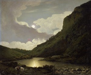 Matlock Tor, Moonlight, 1777-80 körül (olaj, vászon) alkotó: Joseph Wright of Derby