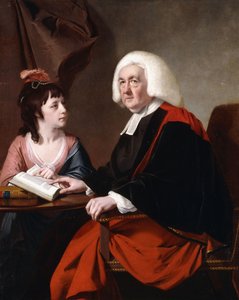 Thomas Wilson tiszteletes portréja D.D. és örökbefogadott lánya, Miss Catherine Mcauley, alkotó: Joseph Wright of Derby