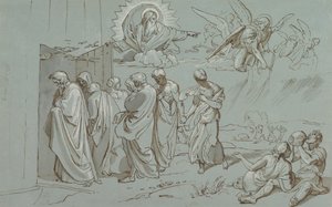 Isten a bárkába idézi Noét és családját, 1827.