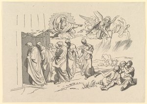Isten a bárkába idézi Noét és családját, 1827.