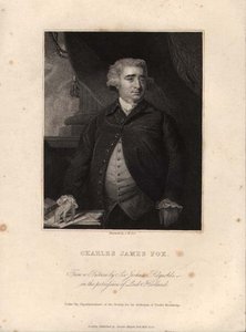Charles James Fox (1749-1806), John William Cook metszet (metszet) alkotó: Joshua (after) Reynolds