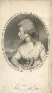 Mrs Robinson. Mary Robinson, született Darby, Perdita (1758-1800). Angol színésznő, költő és regényíró. IV. György király első nyilvános szeretője, amikor még Wales hercege volt. Portré, Sir Joshua Reynolds nyomán.