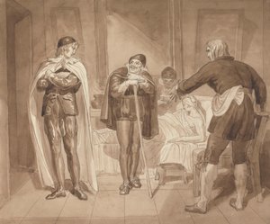 Gil Blas, Dr. Sangrado vezetésével orvosi gyakorlata során találkozik Dr. Cuchilloval a bolti ágy mellett