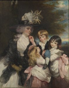 Lady Smith Charlotte Delaval és gyermekei George Henry, Louisa és Charlotte, 1787. alkotó: Joshua Reynolds