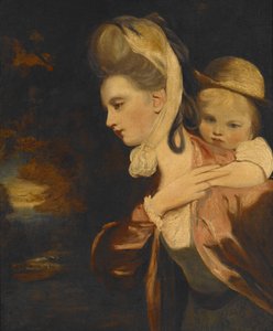 Háton cipelve (Payne Gallaway asszony és gyermeke) (másolat) alkotó: Joshua Reynolds