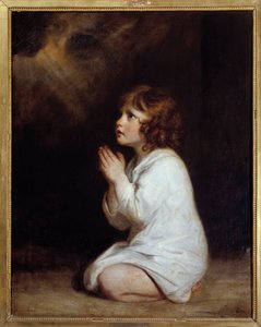 Joshua Reynolds (1723-1792) A kis Sámuel imafestményében 1777 V. 0,89x0,7 m Montpellier musee Fabre - A csecsemő Samuel imádkozik. Joshua Reynolds (1723-1792) festménye