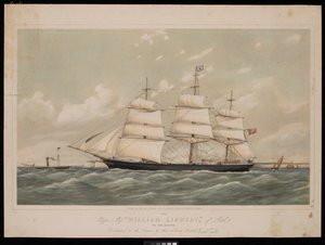 A Wiliam Lindsay of Leith 970 tonnás Clipper Ship..., 1868. február 27, alkotó: Josiah Taylor