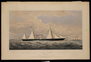 A kínai Dent  Co cégnek, a Ly-Ee-Moon gőzhajóról, Norman Hill, Esqr Commander...., amelyet a Thames Iron Works and Shipbuilding Company, Blackwall...,, 1860 körül (litográfia, színes) alkotó: Josiah Taylor
