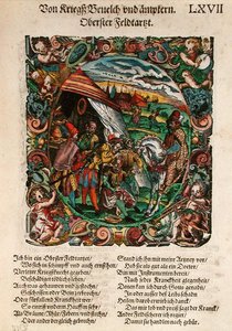 Katonai sebészet, Leonhardt Fronsperger (1520-75 körül) "Kriegsbuch dritter theil von Schantzen und Befestungen" című művéből, 1573 (színes fametszet). alkotó: Jost Amman