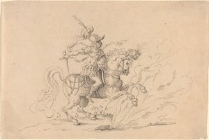 Marcus Curtius feláldozása alkotó: Jost Amman